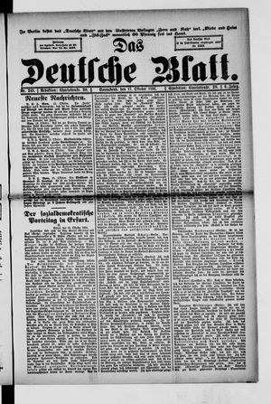 Das deutsche Blatt vom 17.10.1891