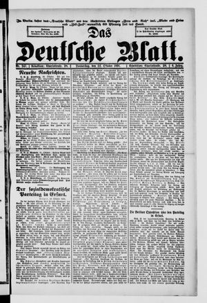 Das deutsche Blatt vom 22.10.1891