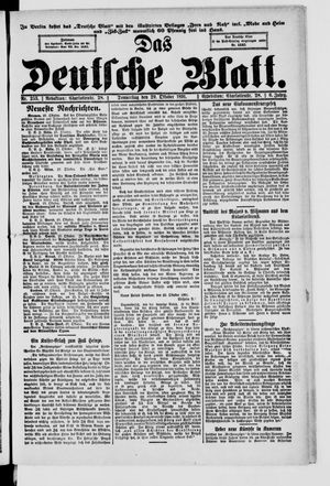 Das deutsche Blatt vom 29.10.1891