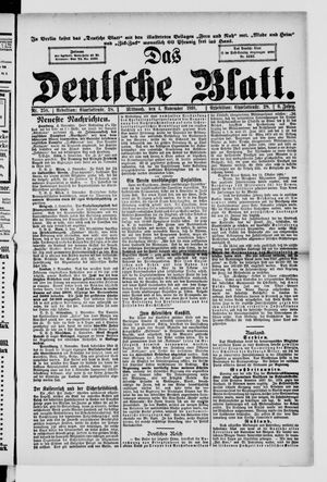 Das deutsche Blatt vom 04.11.1891