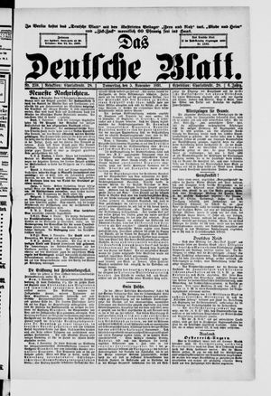 Das deutsche Blatt vom 05.11.1891