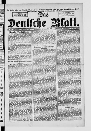 Das deutsche Blatt vom 08.11.1891