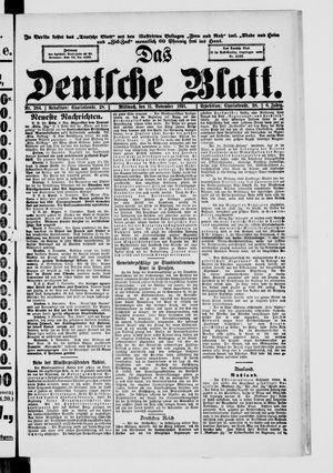 Das deutsche Blatt vom 11.11.1891