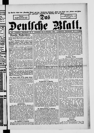 Das deutsche Blatt vom 14.11.1891
