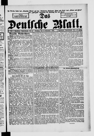 Das deutsche Blatt vom 17.11.1891