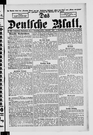 Das deutsche Blatt vom 19.11.1891