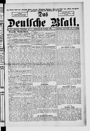 Das deutsche Blatt vom 20.11.1891