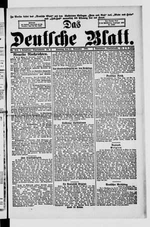 Das deutsche Blatt on Nov 22, 1891