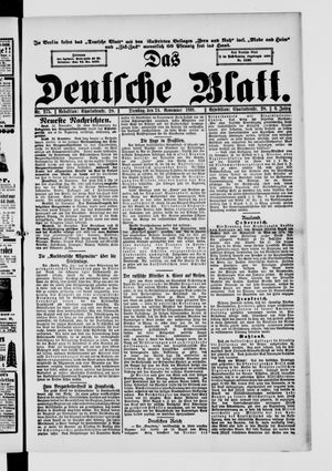 Das deutsche Blatt vom 24.11.1891