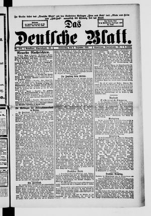 Das deutsche Blatt vom 03.12.1891