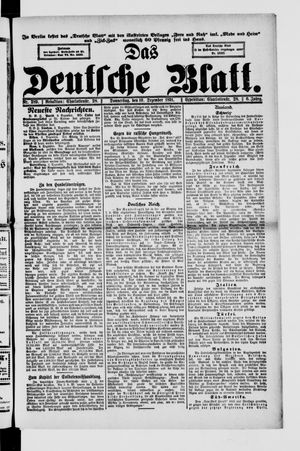 Das deutsche Blatt vom 10.12.1891