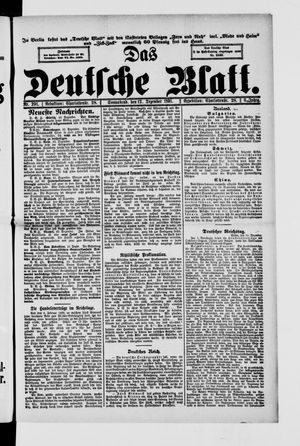 Das deutsche Blatt vom 12.12.1891