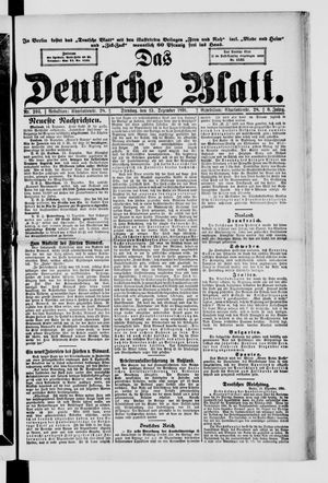 Das deutsche Blatt vom 15.12.1891