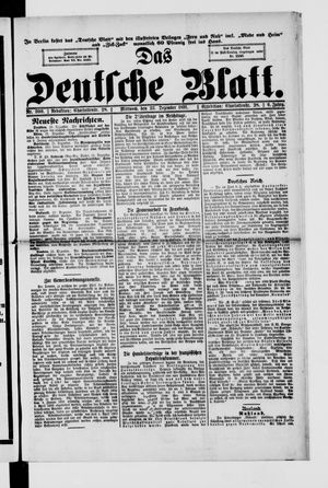 Das deutsche Blatt vom 23.12.1891