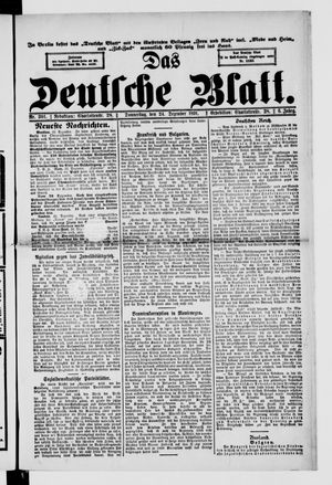 Das deutsche Blatt vom 24.12.1891