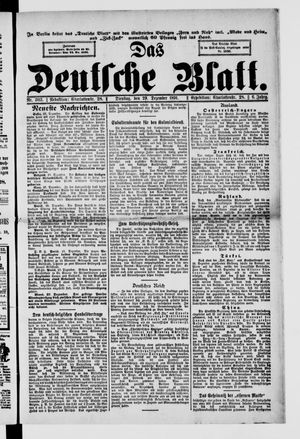 Das deutsche Blatt vom 29.12.1891