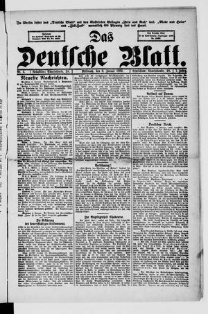 Das deutsche Blatt vom 06.01.1892