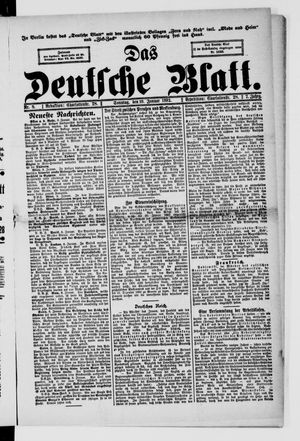 Das deutsche Blatt vom 10.01.1892