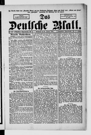 Das deutsche Blatt on Jan 13, 1892