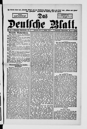 Das deutsche Blatt vom 17.01.1892