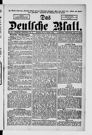 Das deutsche Blatt vom 19.01.1892