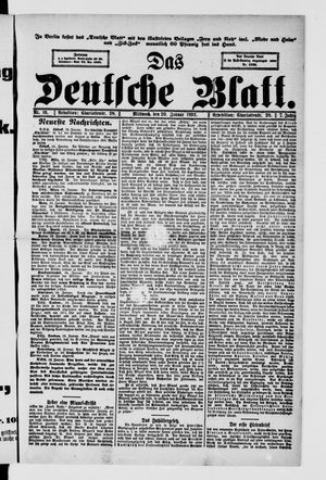 Das deutsche Blatt vom 20.01.1892