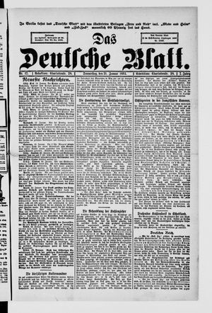 Das deutsche Blatt vom 21.01.1892