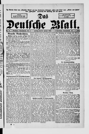 Das deutsche Blatt on Jan 22, 1892