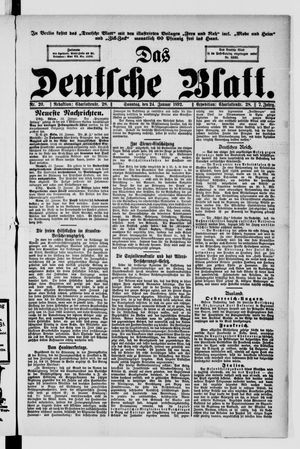 Das deutsche Blatt on Jan 24, 1892
