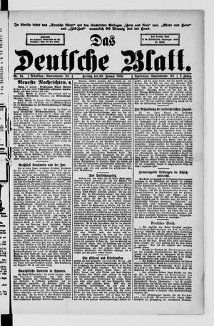 Das deutsche Blatt on Jan 28, 1892
