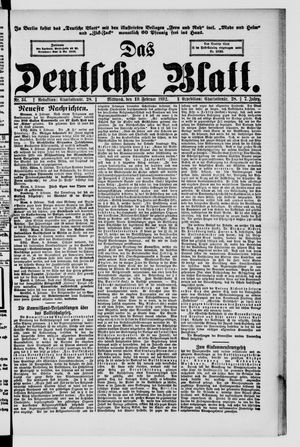 Das deutsche Blatt vom 10.02.1892