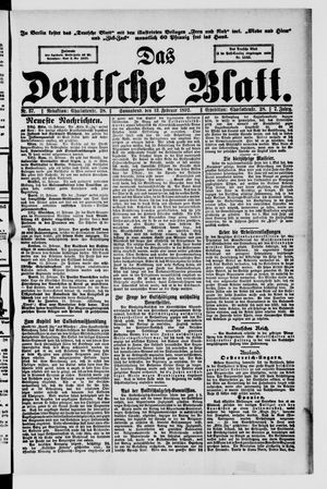 Das deutsche Blatt vom 13.02.1892