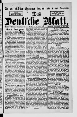 Das deutsche Blatt on Feb 23, 1892