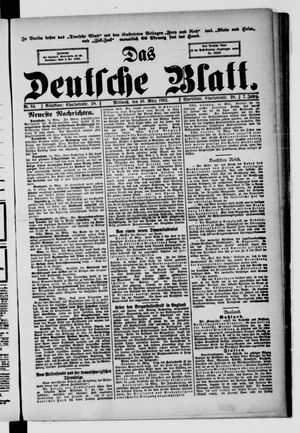 Das deutsche Blatt vom 16.03.1892