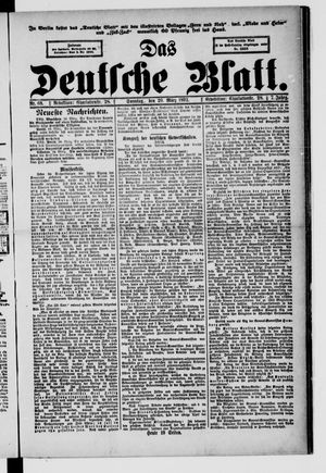 Das deutsche Blatt vom 20.03.1892