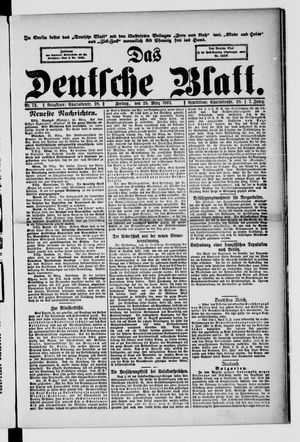 Das deutsche Blatt vom 25.03.1892