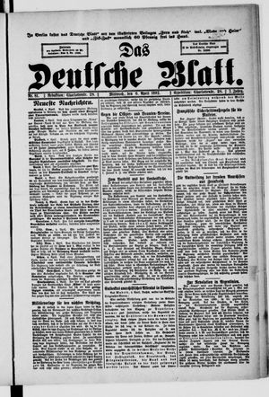 Das deutsche Blatt vom 06.04.1892