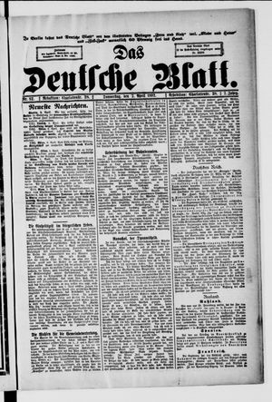 Das deutsche Blatt vom 07.04.1892