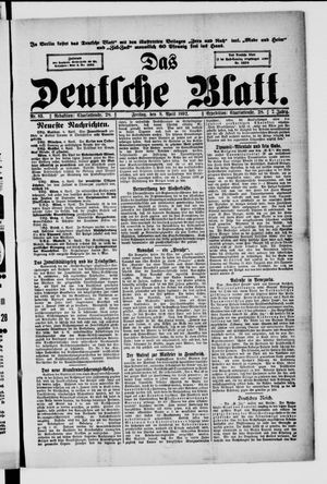 Das deutsche Blatt vom 08.04.1892