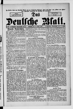 Das deutsche Blatt vom 13.04.1892