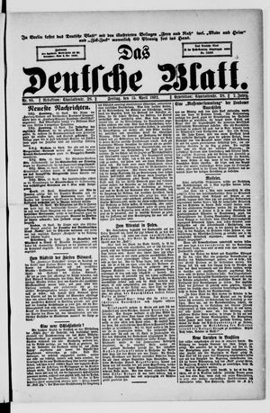 Das deutsche Blatt vom 15.04.1892
