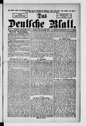 Das deutsche Blatt vom 24.04.1892