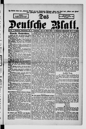 Das deutsche Blatt vom 28.04.1892
