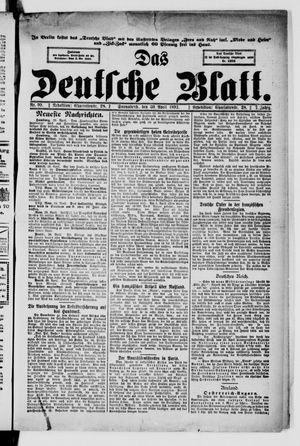 Das deutsche Blatt vom 30.04.1892