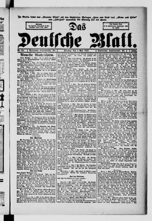 Das deutsche Blatt vom 03.05.1892