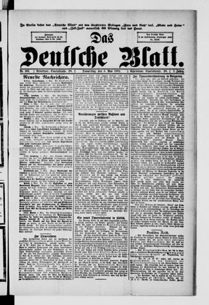 Das deutsche Blatt vom 05.05.1892
