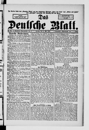 Das deutsche Blatt on May 6, 1892