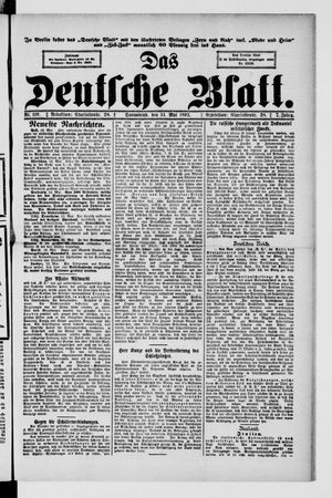 Das deutsche Blatt vom 14.05.1892