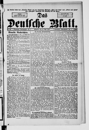 Das deutsche Blatt vom 18.05.1892