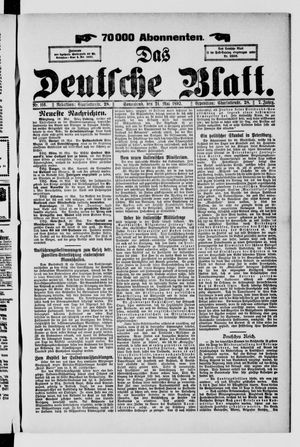 Das deutsche Blatt vom 21.05.1892